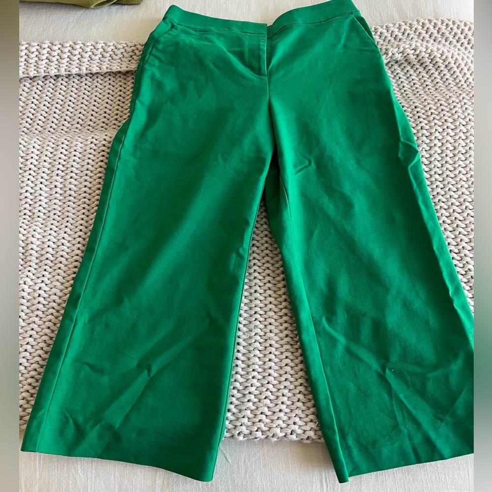 Loft cropped trousers in green. Lightly worn. Size 8 Petite